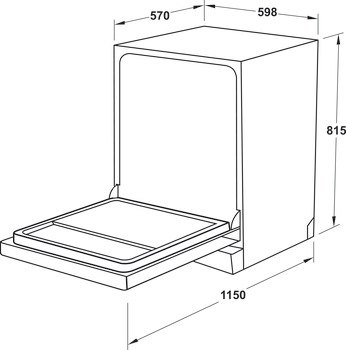 Máy rửa chén Hafele bán âm HDW-SI60AB
