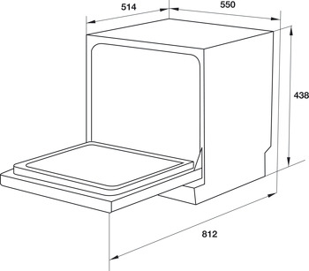 Máy rửa chén Hafele để bàn HDW-T50B