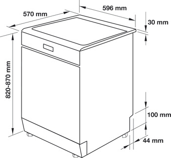 Máy rửa chén Hafele độc lập HDW-F60C
