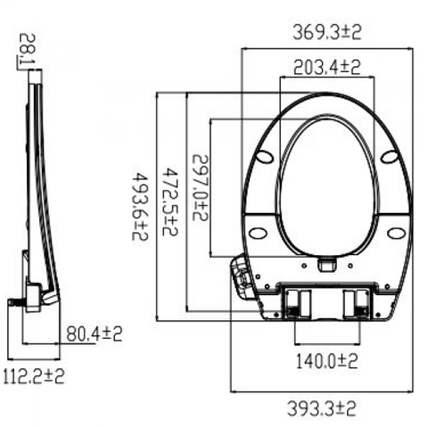 Nắp Bồn Cầu Rửa Cơ American Standard M4A839SW