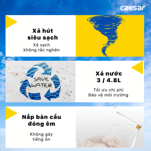 Bồn cầu 1 khối Caesar CD1374 nắp rửa cơ TAF060