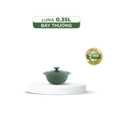 Nồi dưỡng sinh sứ Minh Long Healthycook Luna (Nồi cạn) 0.35 L + nắp