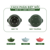 Nồi dưỡng sinh sứ Minh Long Healthycook Luna (Nồi cạn) 1.0 L + nắp (CK)