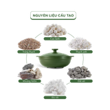 Nồi dưỡng sinh sứ Minh Long Healthycook Luna (Nồi cạn) 3.0 L + nắp (CK)