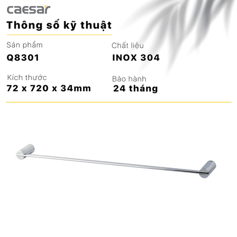 Thanh Treo Khăn Inox CAESAR Q8301 720mm