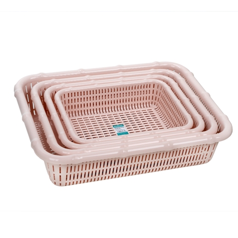 Rổ vuông đốt trúc trung Hokori nhựa Việt Nhật 3537