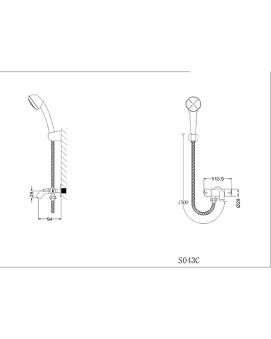 Vòi sen tắm nước lạnh Caesar S043C