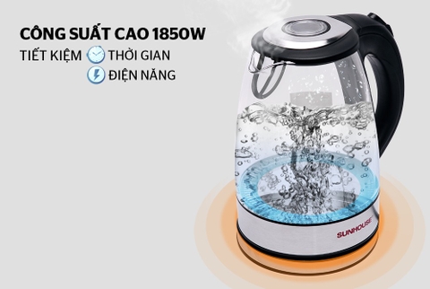 Ấm siêu tốc thủy tinh Sunhouse SHD1217
