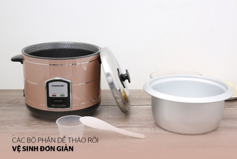 Nồi cơm điện 1.2L Sunhouse vung rời SHD8105