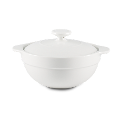 Thố cá nhân cạn sứ Minh Long Luna 0.3L + nắp