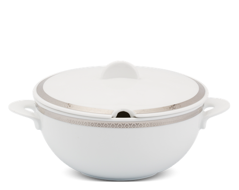 Thố cao sứ Minh Long 19 cm + nắp - Sago - Thiên Tuế