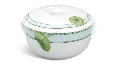 Thố + nắp sứ Minh Long - Jasmine - Tích Tuyết Thảo
