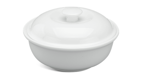 Thố sứ Minh Long 0.23 L + nắp - Daisy - Trắng