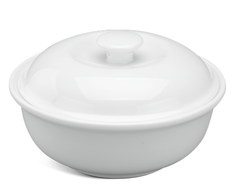 Thố sứ Minh Long 0.23 L + nắp - Daisy - Trắng
