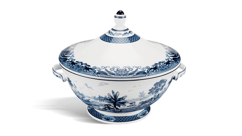 Thố sứ Minh Long 22 cm + nắp - Hoàng Cung - Hồn Việt