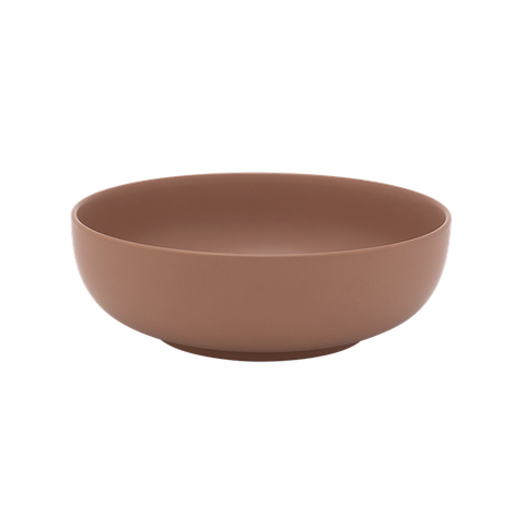 Tô cạn sứ Minh Long 18 cm - Timeless - Màu Nâu