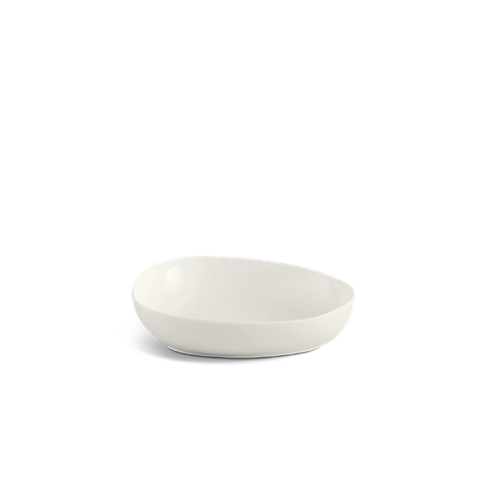 Tô tam giác tròn sứ Minh Long 21 cm - Gourmet Lys - Trắng Ngà