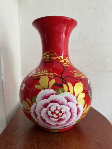 Lọ hoa gốm Bát Tràng tỏi S7