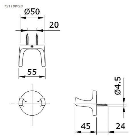 Móc áo TOTO TS118WSB