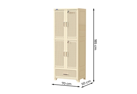 Tủ nhựa Duy Tân WING 4C 1N No.1159 (4 cánh 1 ngăn)