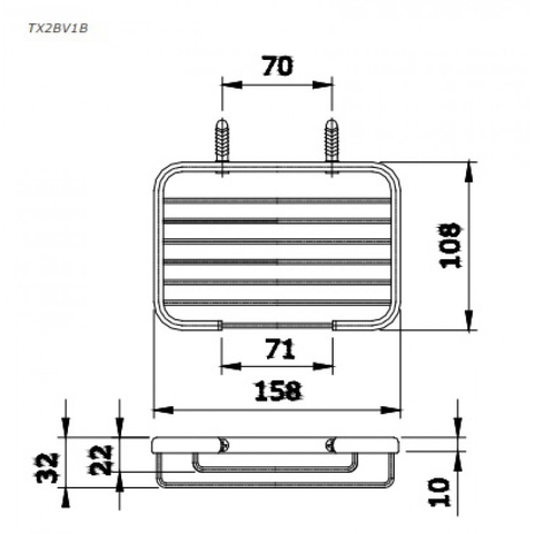 Đĩa đựng xà phòng TOTO TX2BV1B