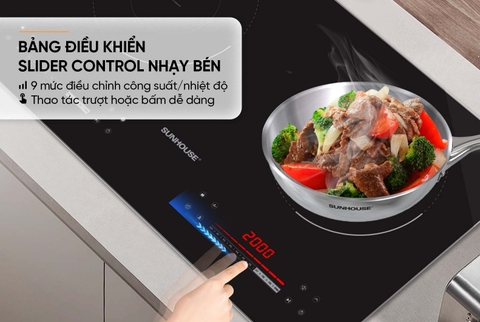Bếp đôi điện từ hồng ngoại Sunhouse SHB81011-EC