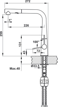 Vòi bếp Hafele HT20-GH1P259