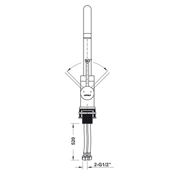 Vòi bếp Hafele HT21-CH1F220C