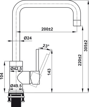 Vòi bếp Hafele HT21-CH1F220U