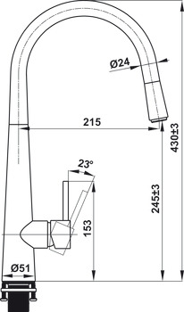 Vòi bếp Hafele HT21-CH1P245