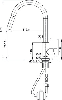 Vòi bếp Hafele HT21-CH1P287