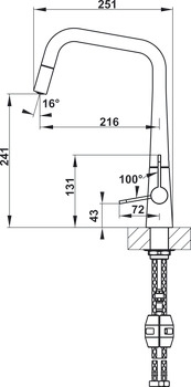 Vòi bếp Hafele HYDROS HT20-CH1P241