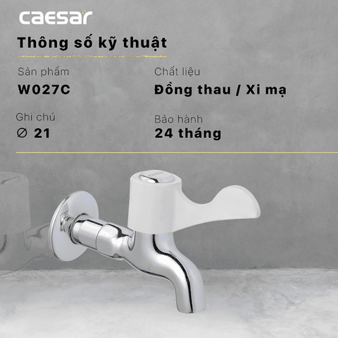 Vòi gắn tường Caesar W027C
