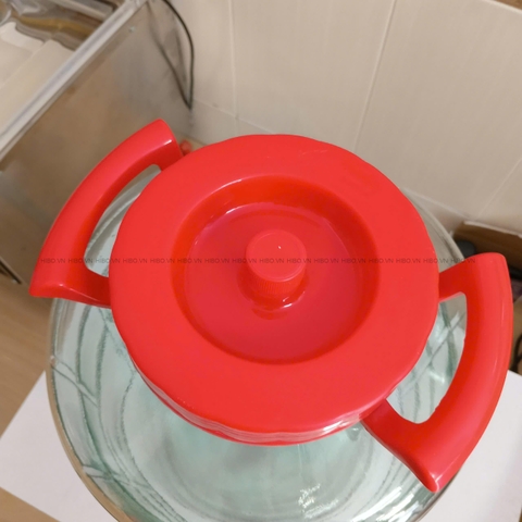 Bình Thủy Tinh Ngâm Rượu 35 Lít Nắp Nhựa Quai Xách