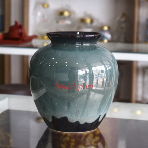 Lọ hoa gốm Bát Tràng men hỏa biến LH1.2