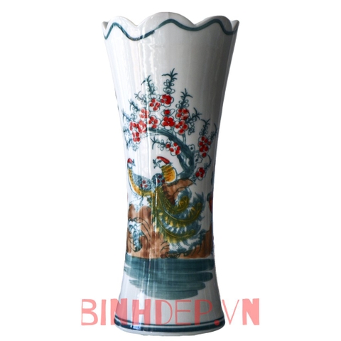 Lọ hoa sứ Bát Tràng ly màu 2 tấc 5
