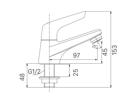 Vòi lavabo chậu rửa mặt INAX LFV-17 nước lạnh (LFV17)
