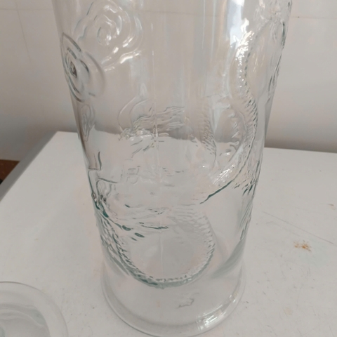 Bình thủy tinh ngâm rượu trụ rồng 10 lít