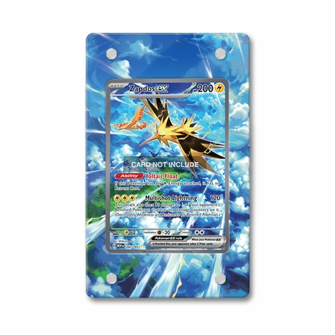 Khung thiết kế Zapdos ex 202-165 SIR SAR Pokemon 151 bảo vệ thẻ bài - Extended Art Case for trading card Pokemon