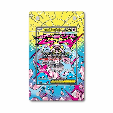 Khung thiết Mega Diancie ex 267-217 Attack Rare Ascended Heroes bảo vệ thẻ bài - Extended Art Case for trading card Pokemon