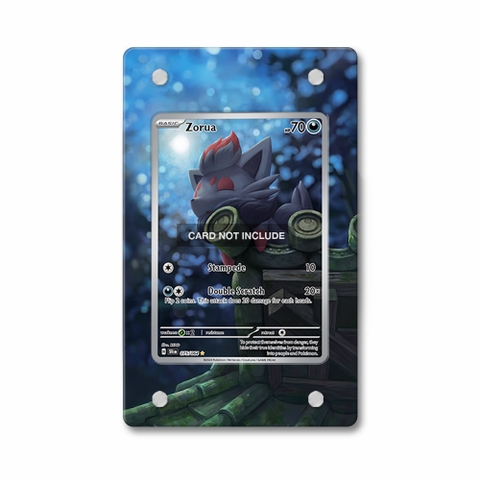 Khung thiết kế Zorua 075-064 IR AR Shrouded Fable bảo vệ thẻ bài - Extended Art Case for trading card Pokemon
