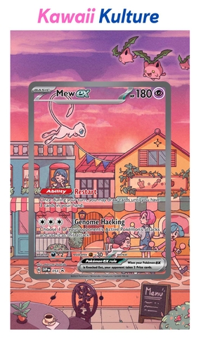 Khung thiết kế Mew Ex Promo SVP053 bảo vệ thẻ bài - Extended Art Case for trading card Pokemon