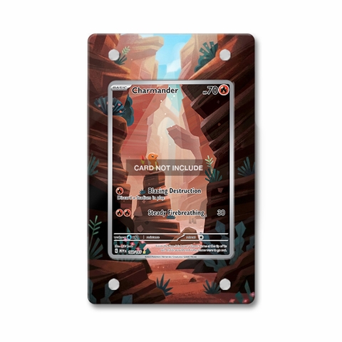Khung thiết kế Charmander 168-165 IR AR Scarlet & Violet 151 bảo vệ thẻ bài - Extended Art Case for trading card Pokemon