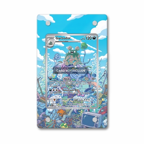 Khung thiết kế Garbodor 204-182 IR AR Paradox Rift bảo vệ thẻ bài - Extended Art Case for trading card Pokemon