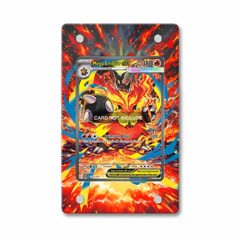 Khung thiết Mega Emboar ex 273-217 SIR SAR Ascended Heroes bảo vệ thẻ bài - Extended Art Case for trading card Pokemon