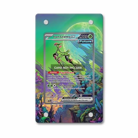 Khung thiết kế Iron Leaves ex 203-162 SIR SAR Temporal Forces bảo vệ thẻ bài - Extended Art Case for trading card Pokemon