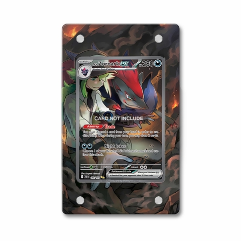 Khung thiết kế N's Zoroark ex 185-159 SIR SAR Journey Together bảo vệ thẻ bài - Extended Art Case for trading card Pokemon