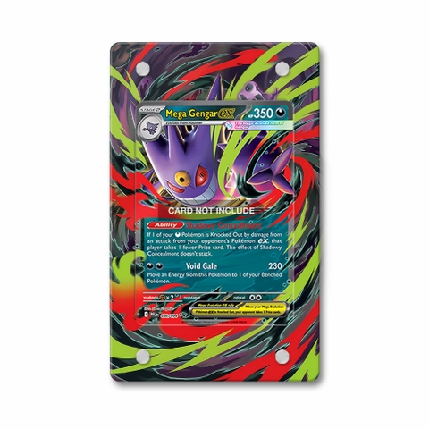 Khung thiết kế Mega Gengar ex 056-094 Double Rare Phantasma Flames bảo vệ thẻ bài - Extended Art Case for trading card Pokemon
