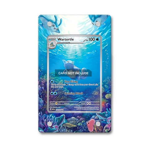 Khung thiết kế Wartortle 171-165 IR AR Scarlet & Violet 151 bảo vệ thẻ bài - Extended Art Case for trading card Pokemon
