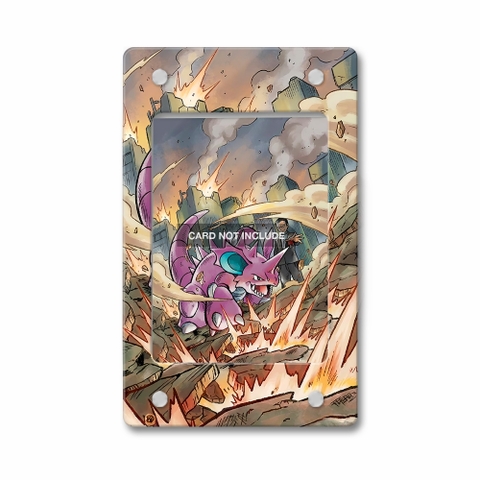 Khung thiết Team Rocket's Nidoking ex 233-182 SIR SAR Destined Rivals bảo vệ thẻ bài - Extended Art Case for trading card Pokemon